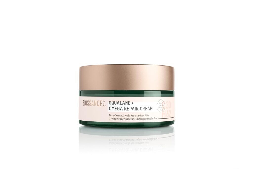 Biossance Squalane + Omega Repair Cream jar