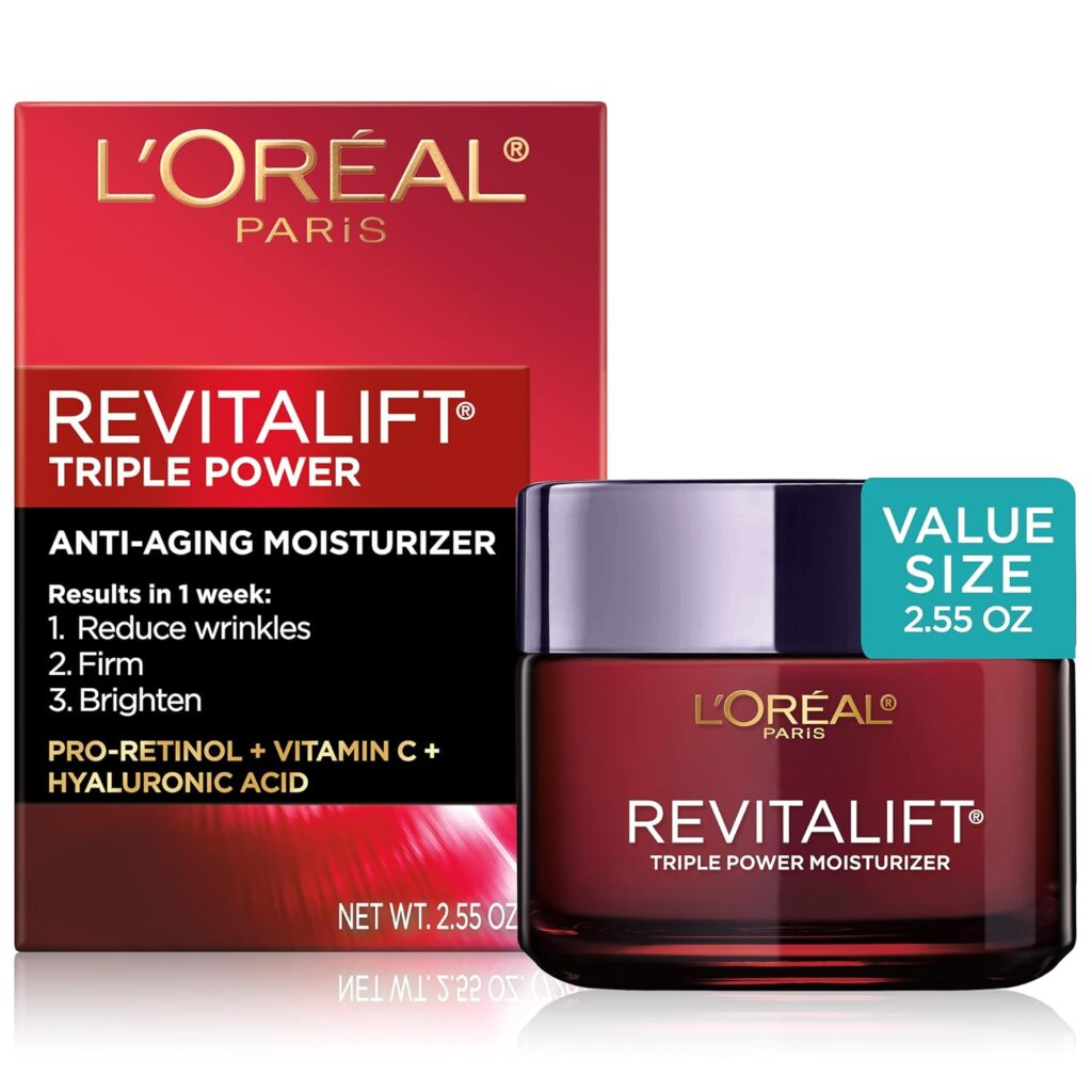 L'Oreal Revitalift Triple Power Moisturizer jar