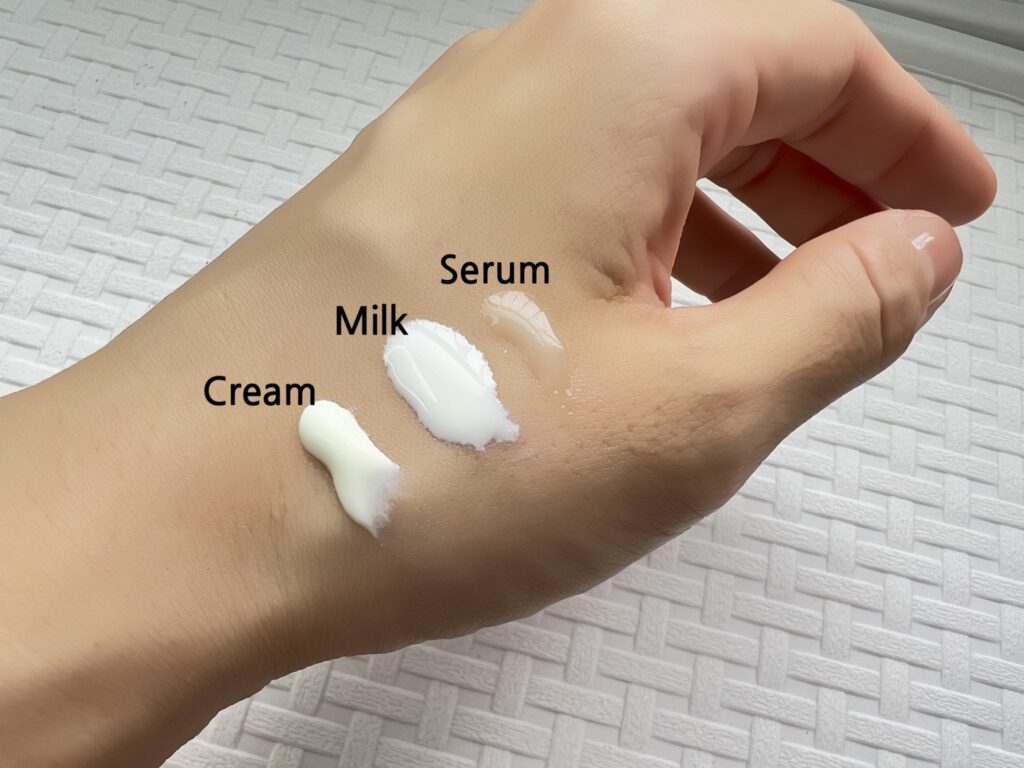 Korean sunscreen for face texture before blending