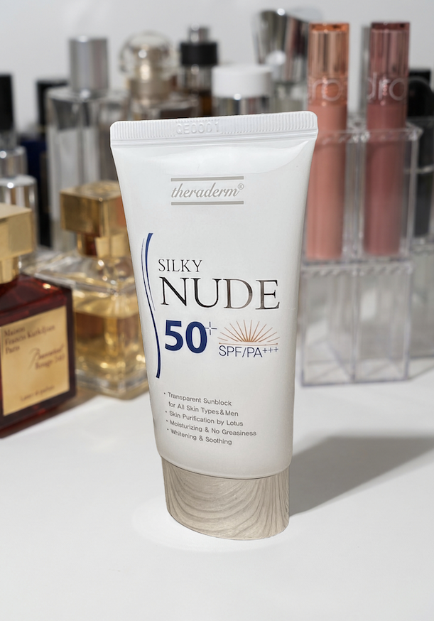 Theraderm Silky Nude Sunblock SPF50+ PA+++ Korean sunscreen tube